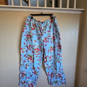 Nick Nora Pajamas Strawberries Size XL , Bottoms Only